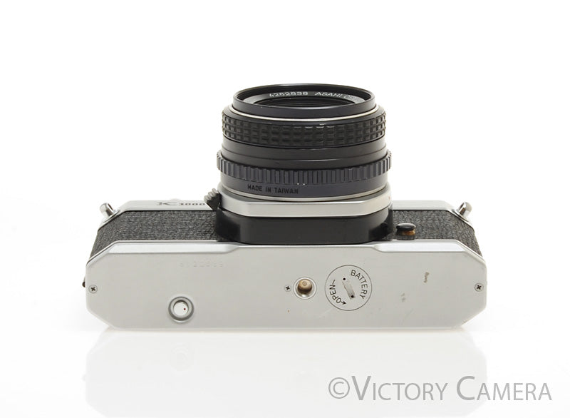 Pentax K1000 Chrome 35mm Film Camera w/ 50mm f2 Lens [EXC] - Victory Camera