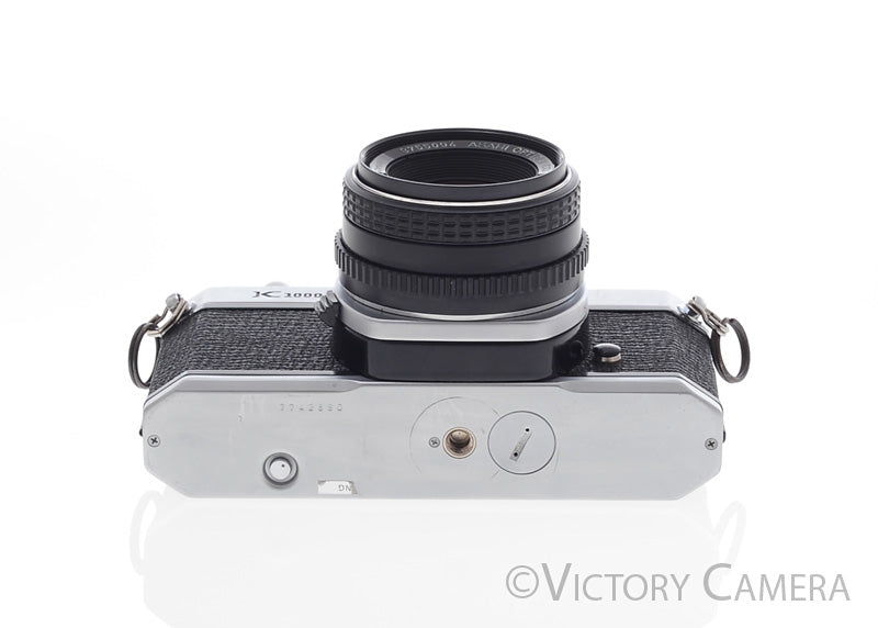 Pentax K1000 Chrome 35mm Film Camera w/ 50mm f2 Lens [EXC] - Victory Camera
