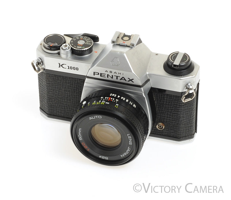 Pentax K1000 35mm Film Camera w/ 50mm f2  Lens -New Seals- [EXC] - Victory Camera