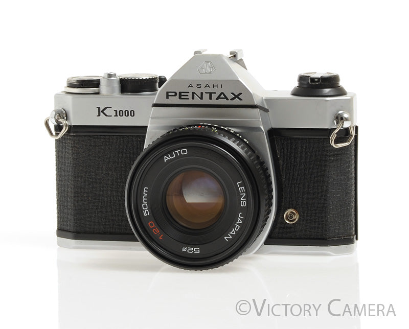 Pentax K1000 35mm Film Camera w/ 50mm f2  Lens -New Seals- [EXC] - Victory Camera