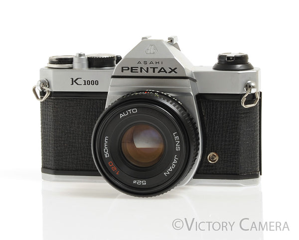 Pentax K1000 35mm Film Camera w/ 50mm f2 Lens -New Seals- [EXC]