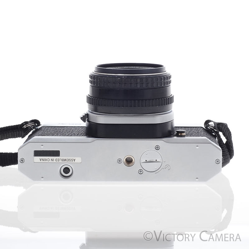 Pentax K1000 Chrome 35mm Film Camera w/ 50mm f2 Lens [EXC] - Victory Camera