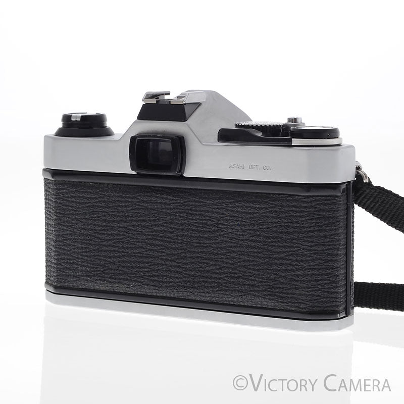 Pentax K1000 Chrome 35mm Film Camera w/ 50mm f2 Lens -No Meter- [GOOD] - Victory Camera