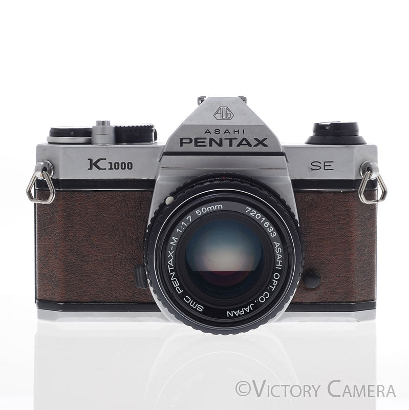 Pentax K1000 SE Chrome 35mm Film Camera w/ 50mm f1.7 Lens -New Seals- [EXC-] - Victory Camera