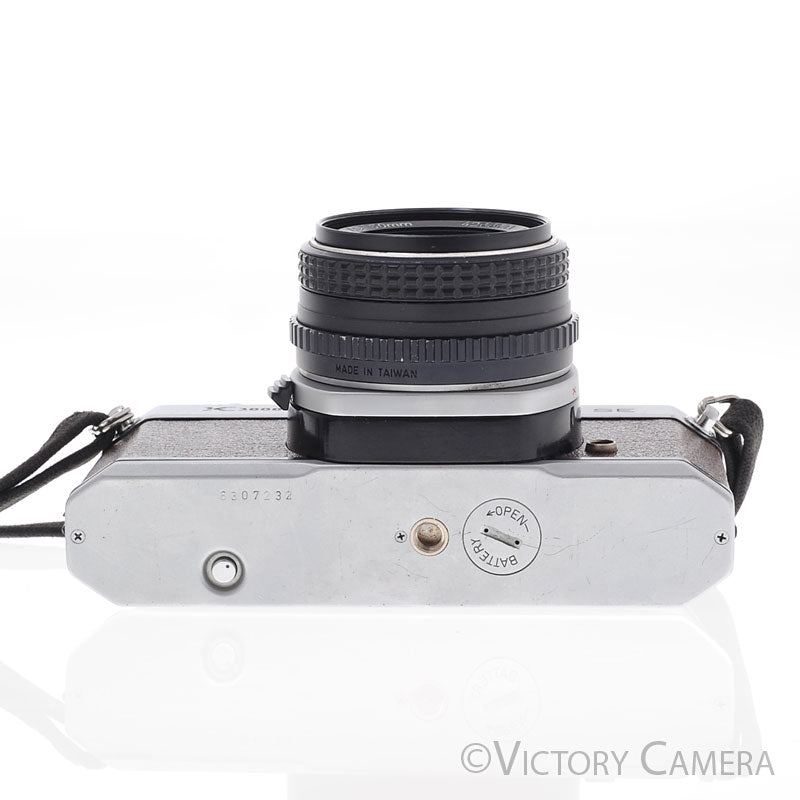 Pentax K1000 Chrome 35mm Film Camera w/ 50mm f2 Lens [EXC] - Victory Camera