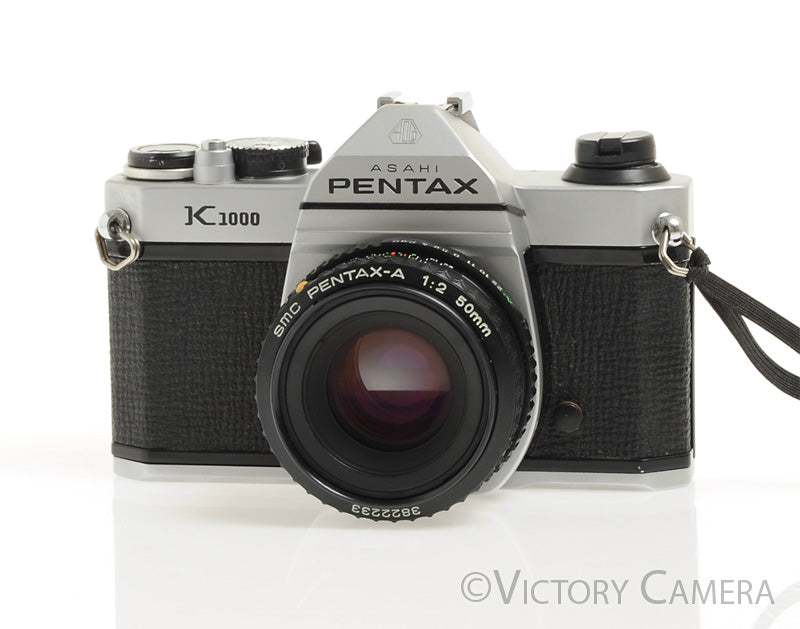 Pentax K1000 35mm Film Camera w/ 50mm f2  Lens -New Seals- [EXC] - Victory Camera