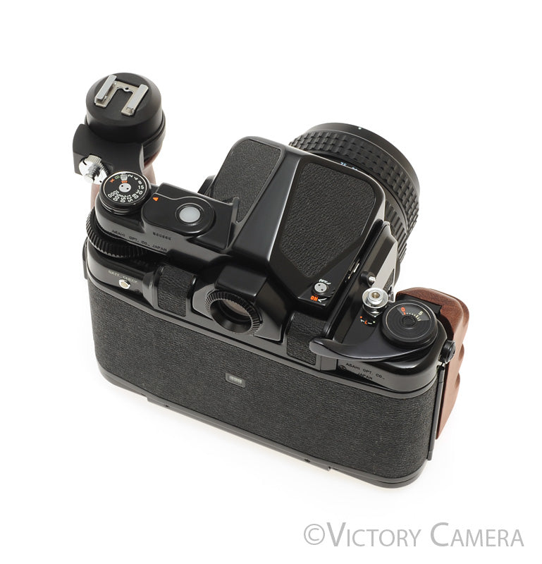 Pentax 6x7 67 MLU Camera w/ Metered Prism, 105mm f2.4 Lens, Grips [EXC+] - Victory Camera