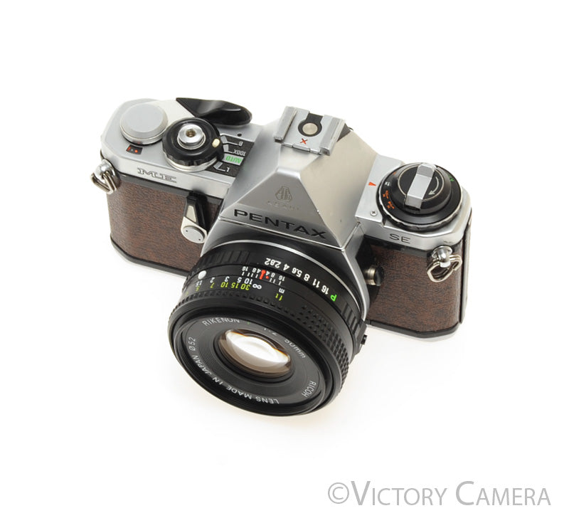 Pentax ME SE Chrome 35mm Camera w/ 50mm F2 Lens [EXC-]