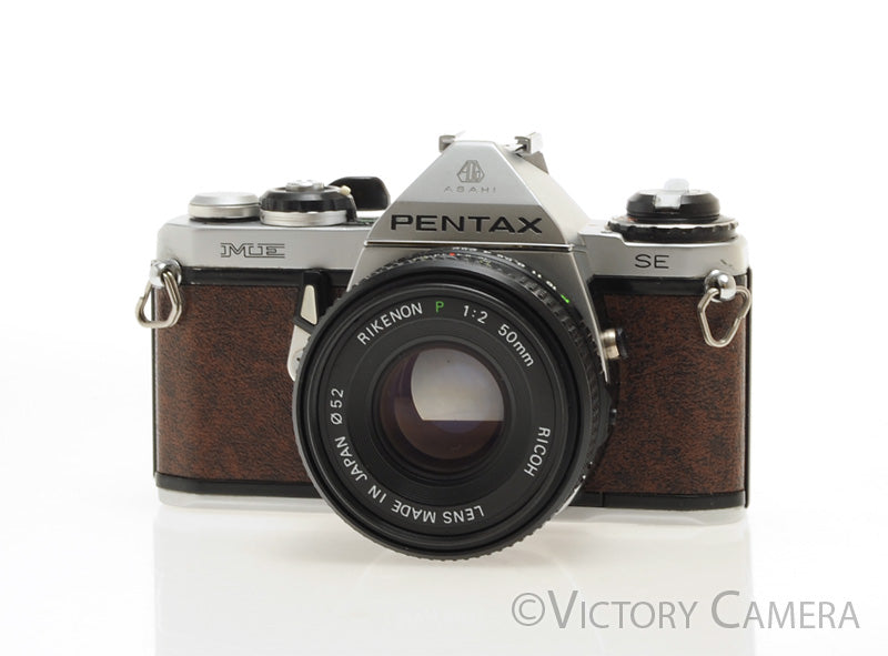 Pentax ME SE Chrome 35mm Camera w/ 50mm F2 Lens [EXC-] - Victory Camera