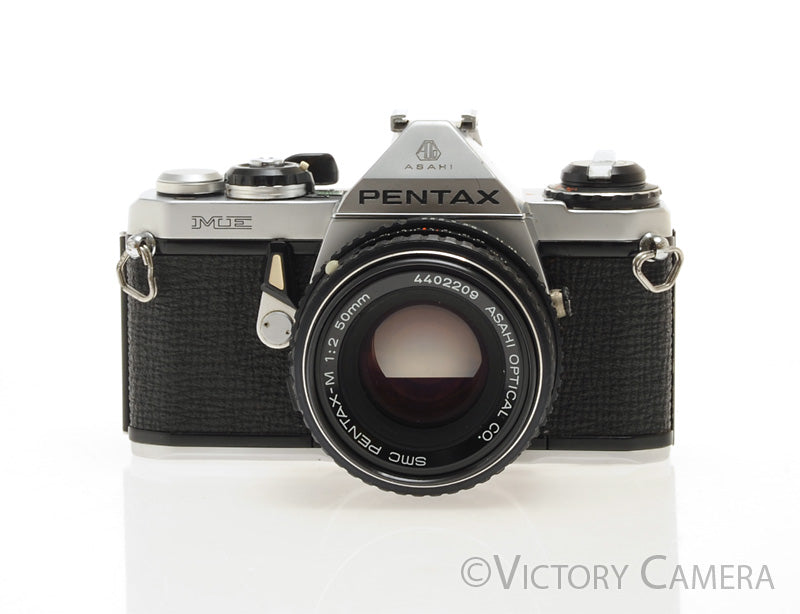 Pentax ME Chrome 35mm Camera w/ 50mm F2 Lens [EXC] - Victory Camera