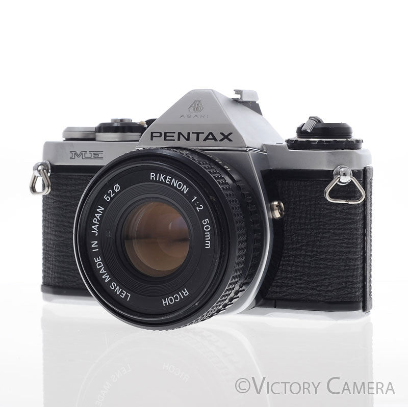 Pentax ME Chrome 35mm Camera w/ 50mm f2 Lens -New Seals- [EXC] - Victory Camera
