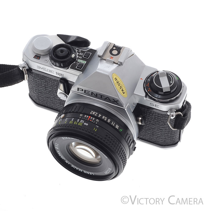 Pentax ME Super SE Chrome 35mm SLR Camera w/ 50mm f2 Lens  [EXC+] - Victory Camera