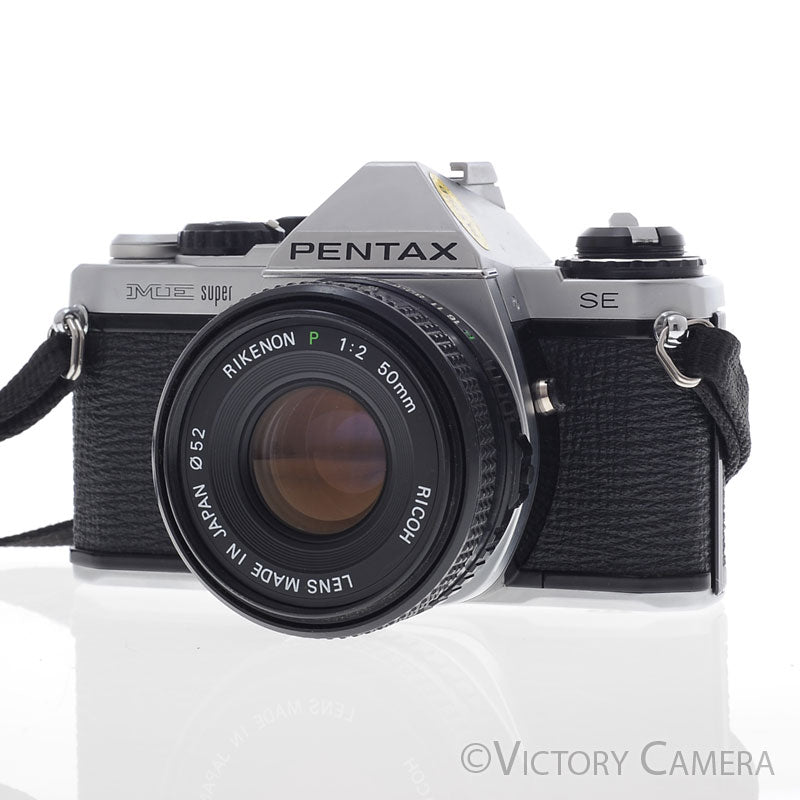 Pentax ME Super SE Chrome 35mm SLR Camera w/ 50mm f2 Lens  [EXC+] - Victory Camera