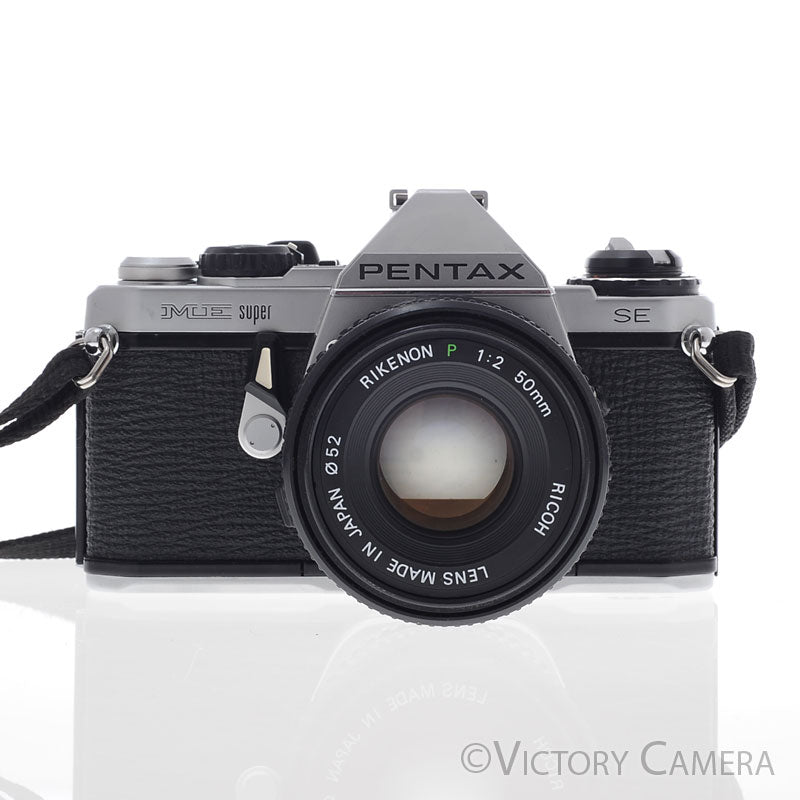 Pentax ME Super SE Chrome 35mm SLR Camera w/ 50mm f2 Lens  [EXC+] - Victory Camera