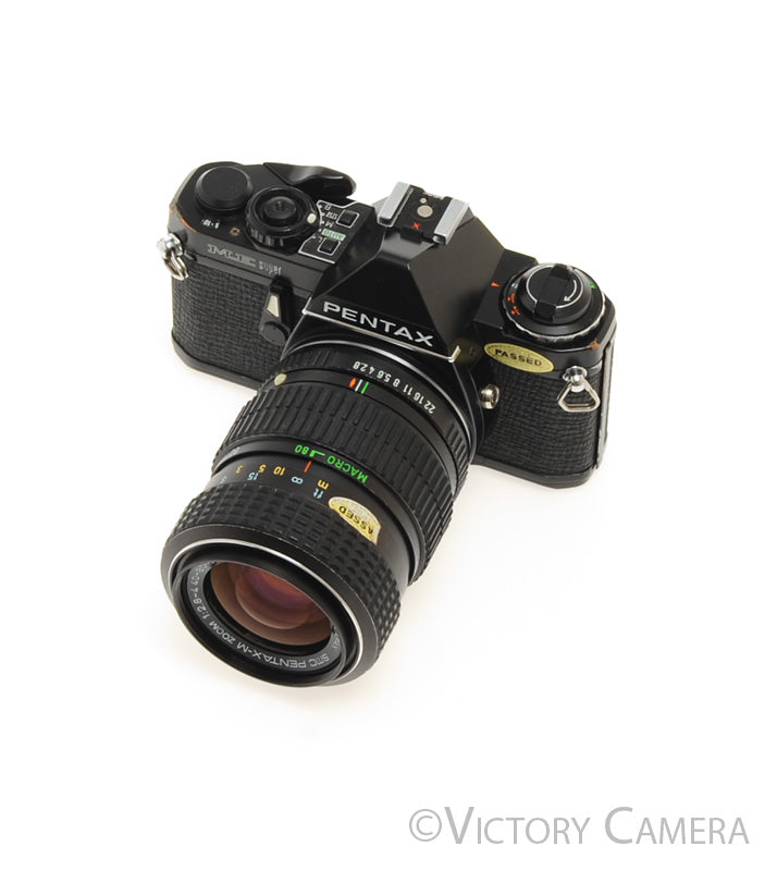Pentax ME Super Black 35mm SLR Camera w/ 40-80mm Zoom Lens [EXC] - Victory Camera