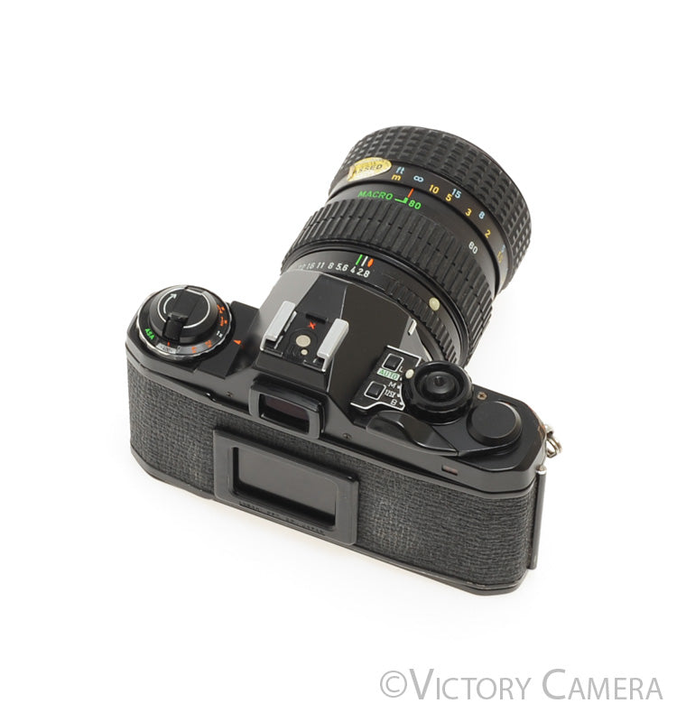 Pentax ME Super Black 35mm SLR Camera w/ 40-80mm Zoom Lens [EXC] - Victory Camera