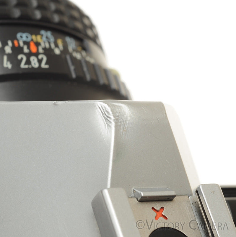 Pentax ME Super Chrome 35mm SLR Camera w/ 50mm f2 Lens [EXC] - Victory Camera