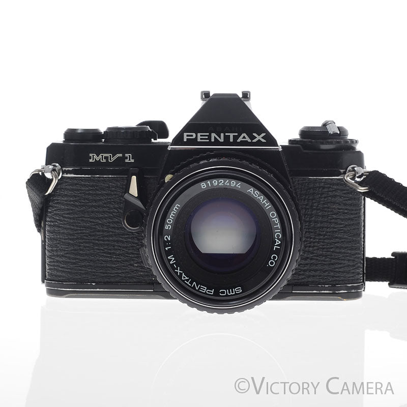 Pentax MV1 Black 35mm Camera w/ 50mm f2 Lens [EXC-] image 3