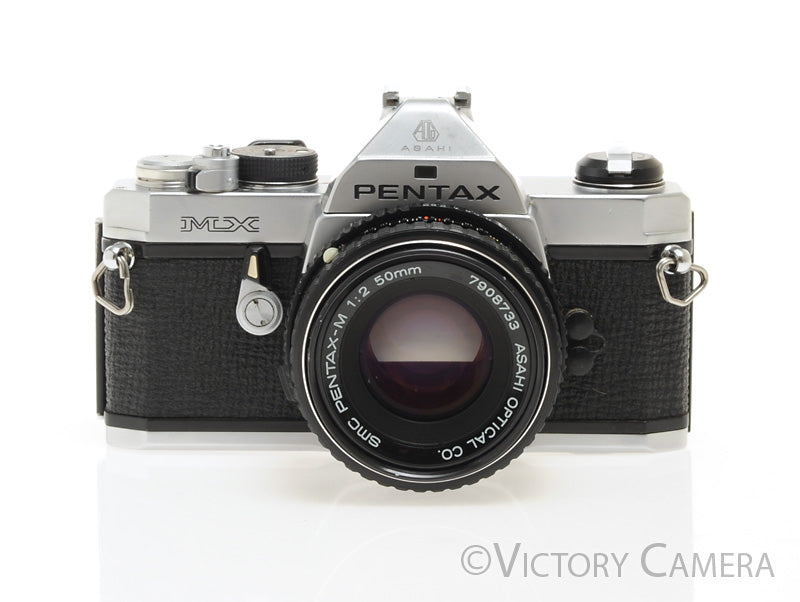 Pentax MX Chrome 35mm Camera w/ 50mm f2 Prime Lens -New Seals- [EXC+] - Victory Camera
