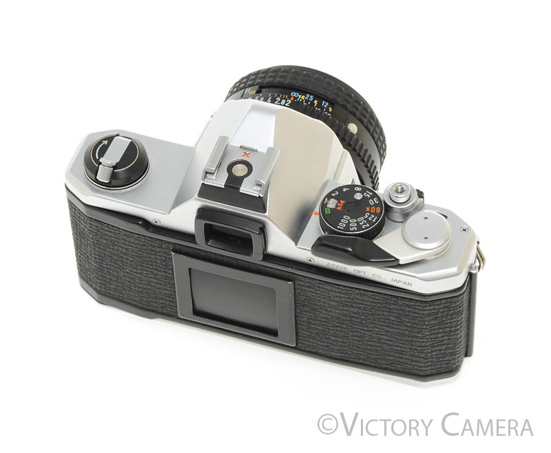 Pentax MX Chrome 35mm Camera w/ 50mm f2 Prime Lens -New Seals- [EXC+]