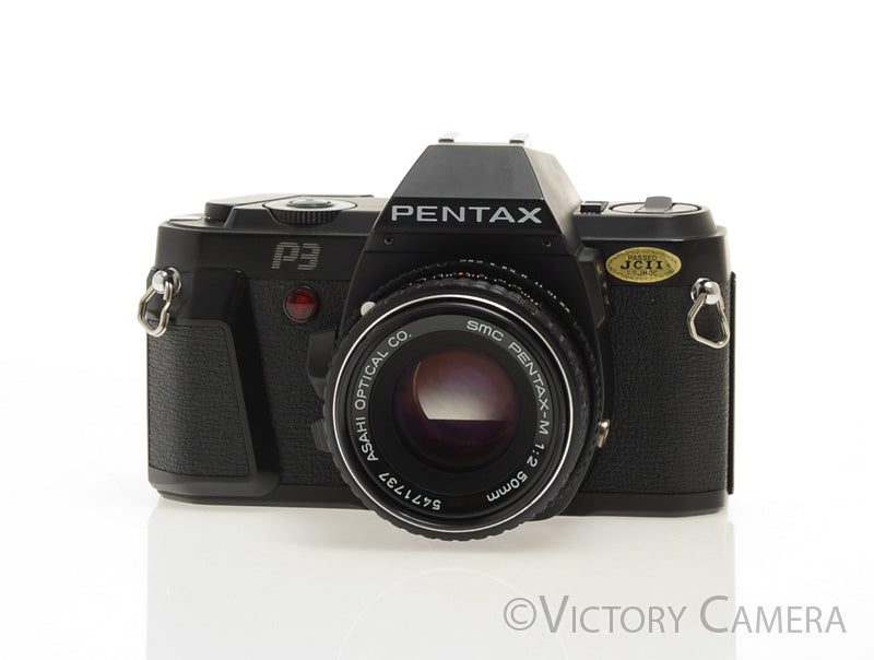 Pentax P3 35mm Film Camera w/ 50mm f2 Prime Lens [EXC] - Victory Camera