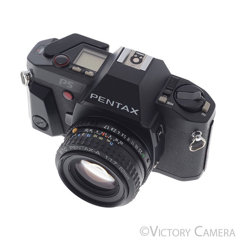 Pentax P5 Black 35mm Film Camera w/ 50mm f1.7 Lens [EXC+] - Victory Camera