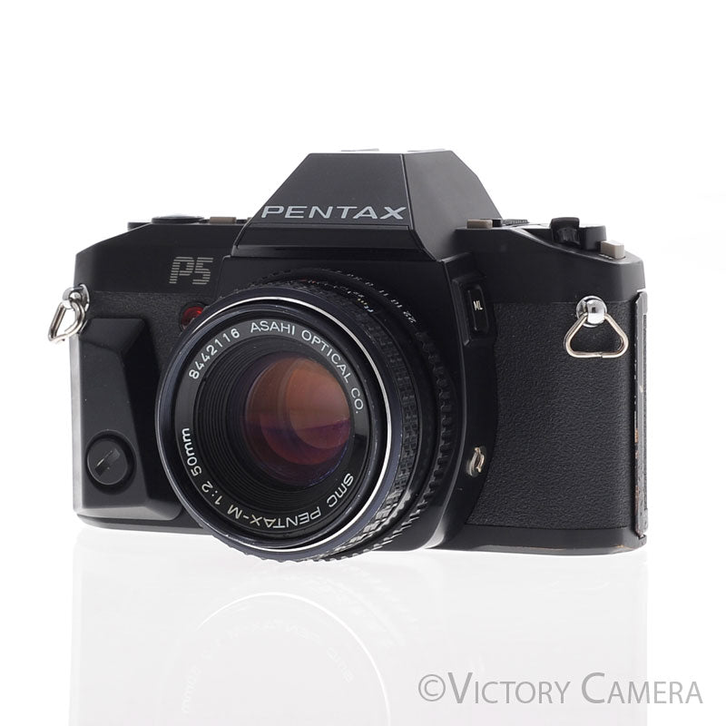 Pentax P5 Black 35mm Film Camera w/ 50mm f1.7 Lens [EXC+] - Victory Camera
