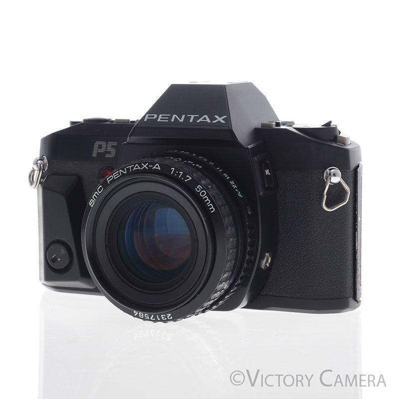 Pentax P5 Black 35mm Film Camera w/ 50mm f1.7 Lens [EXC+] - Victory Camera