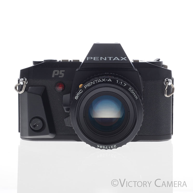 Pentax P5 Black 35mm Film Camera w/ 50mm f1.7 Lens [EXC+] - Victory Camera