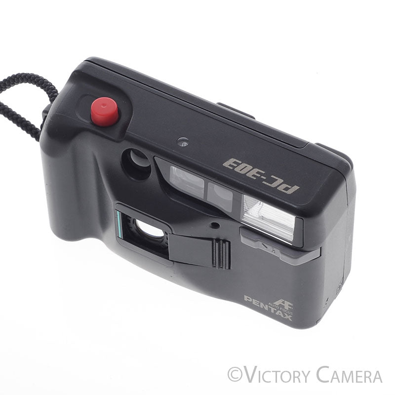 Pentax PC-303 Black 35mm Point & Shoot Camera w/ 35mm f4.5 Lens [EXC] - Victory Camera