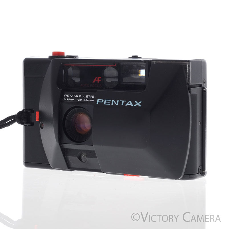 Pentax PC35 AF Black 35mm Point & Shoot Film Camera w/ 35mm f2.8 Lens [EXC] - Victory Camera
