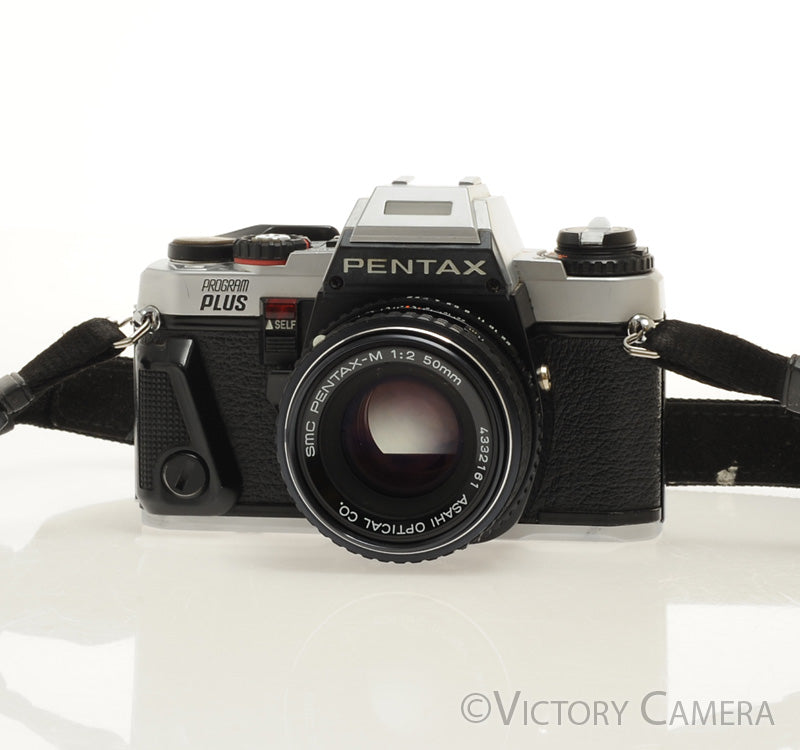 Pentax Program Plus Chrome 35mm Film Camera w/ 50mm f2 Prime Lens [EXC