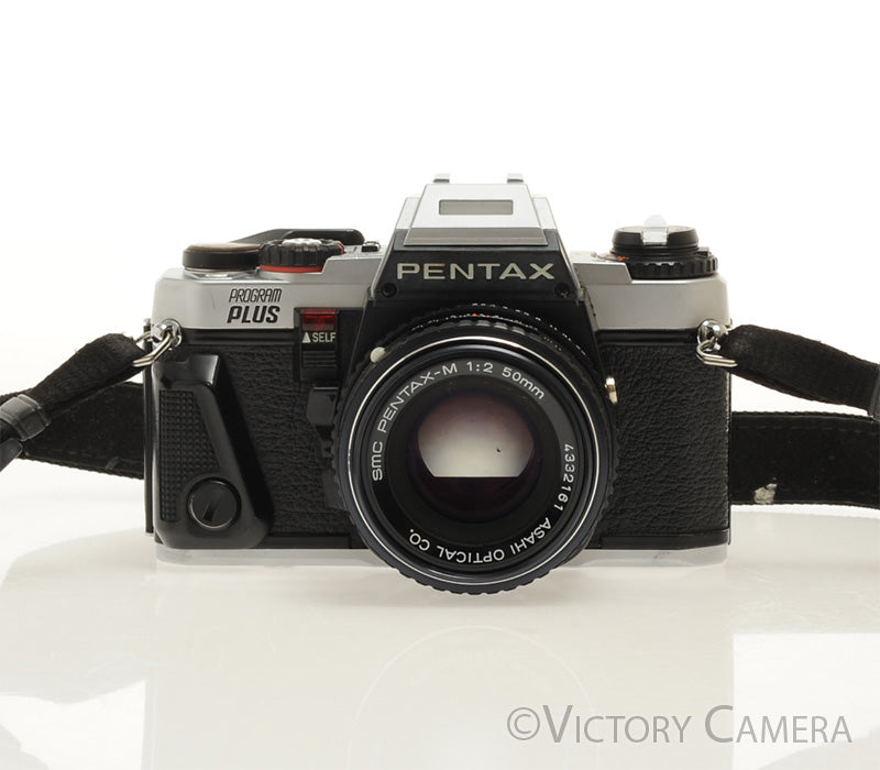 Pentax Program Plus Chrome 35mm Film Camera w/ 50mm f2 Prime Lens [EXC] - Victory Camera