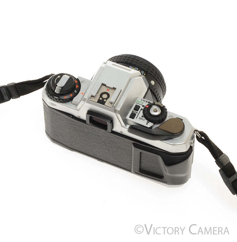 Pentax Program Plus Chrome 35mm Film Camera w/ 50mm f2 Prime Lens [EXC] - Victory Camera