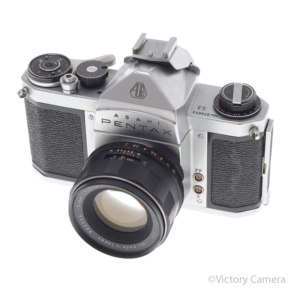 Pentax S3 Chrome 35mm SLR Film Camera 55mm f2 Prime Lens [EXC] image 2
