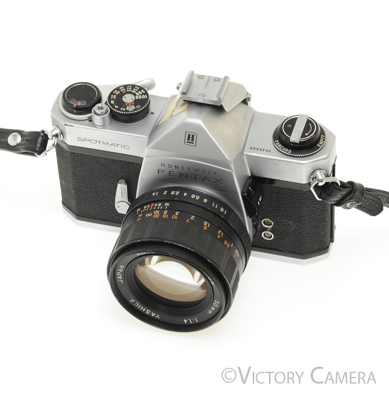 Pentax Spotmatic Chrome 35mm Camera 50mm f1.4 Lens -No Meter-  [EXC] - Victory Camera