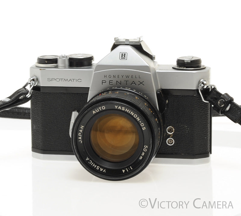 Pentax Spotmatic Chrome 35mm Camera 50mm f1.4 Lens -No Meter-  [EXC] - Victory Camera