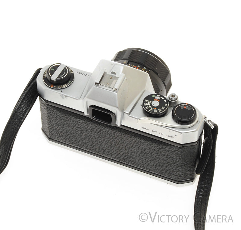 Pentax Spotmatic Chrome 35mm Camera w/ 55mm f1.8 Lens -No Meter [EXC]