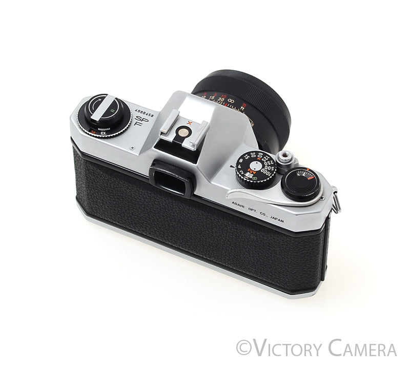 Pentax Spotmatic F Chrome 35mm Camera w/ 50mm f2 Lens -No Meter- [EXC+] - Victory Camera