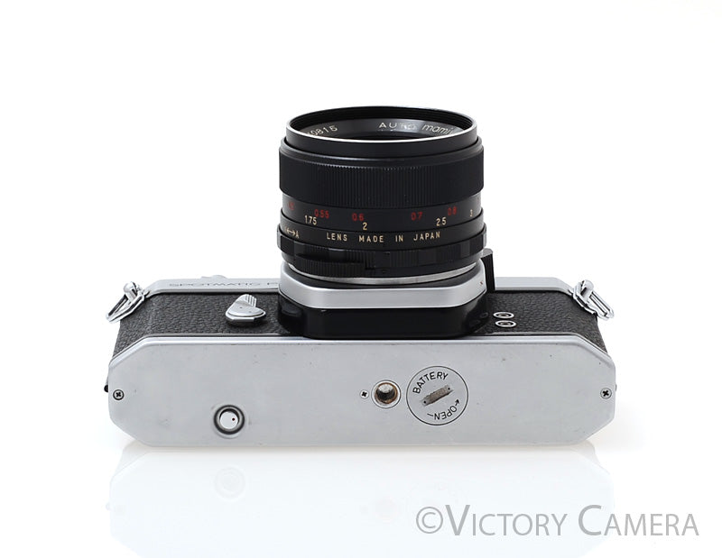 Pentax Spotmatic F Chrome 35mm Camera w/ 50mm f2 Lens -No Meter- [EXC+] - Victory Camera