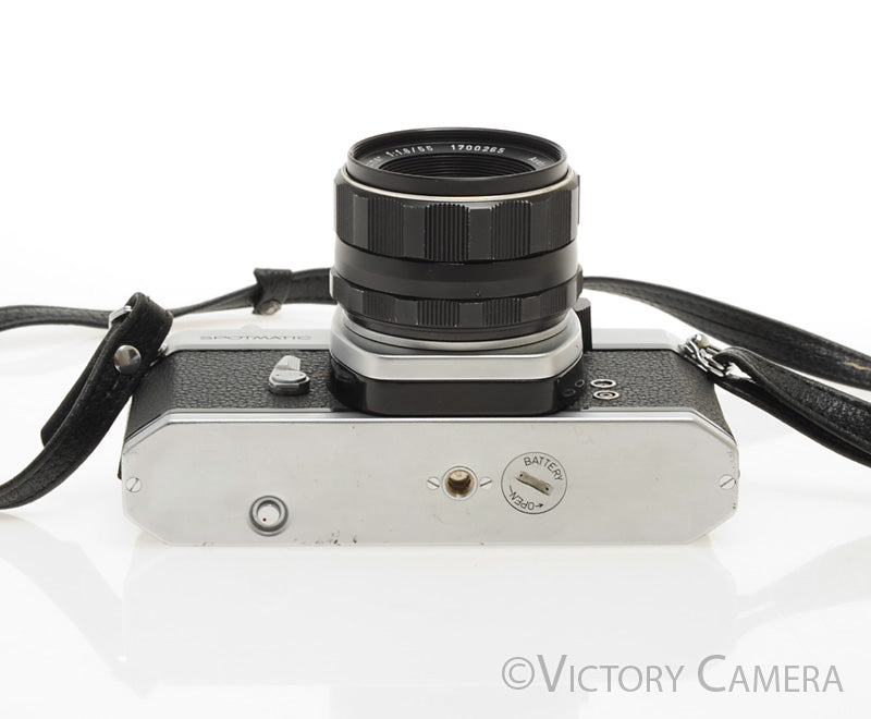 Pentax Spotmatic Chrome 35mm Camera w/ 55mm f1.8 Lens -No Meter [EXC]