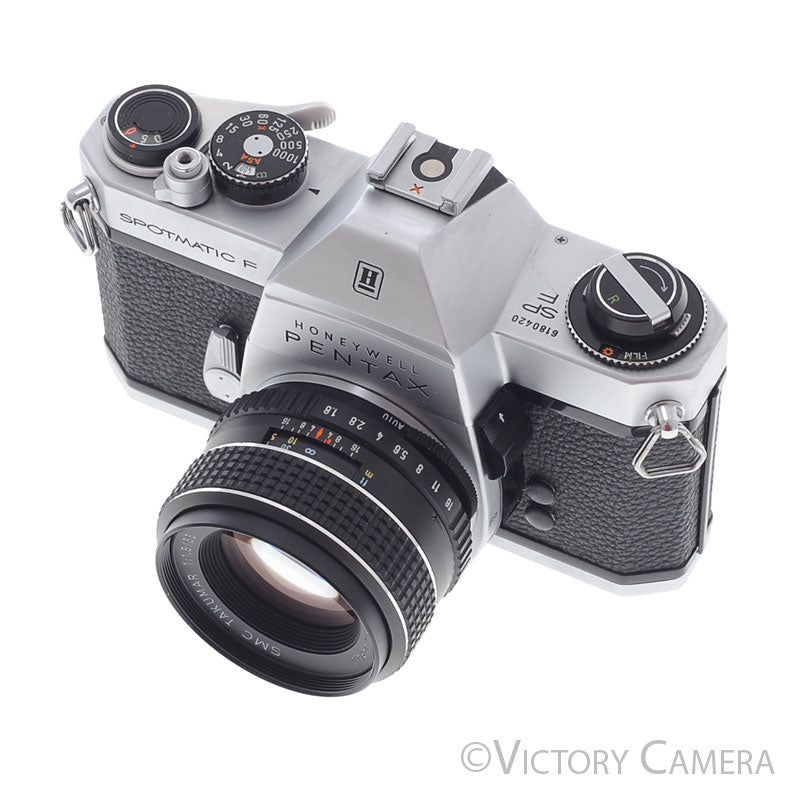 Pentax Spotmatic F Chrome 35mm Camera w/ 55mm f1.8 Lens -No Meter- [EXC] - Victory Camera