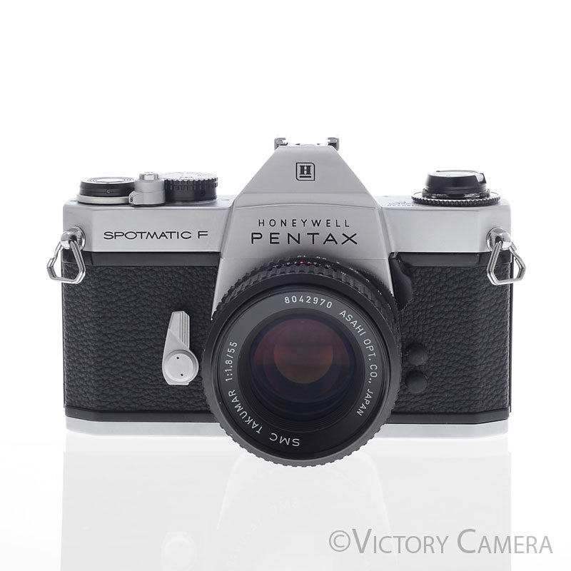 Pentax Spotmatic F Chrome 35mm Camera w/ 55mm f1.8 Lens -No Meter- [EXC] - Victory Camera