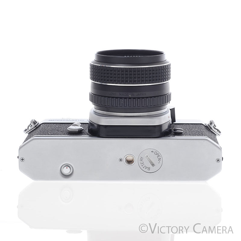 Pentax Spotmatic F Chrome 35mm Camera w/ 55mm f1.8 Lens -No Meter- [EXC] - Victory Camera