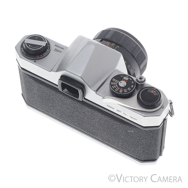 Pentax Spotmatic SP Chrome 35mm Camera w/ 55mm f2 Lens -No Meter- [EXC-] image 4