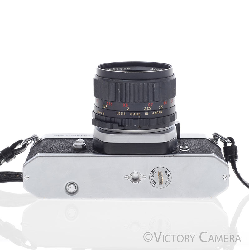 Pentax Spotmatic SP Chrome 35mm Camera w/ 55mm f1.8 Lens -No Meter- [EXC-]