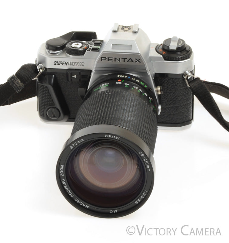 Pentax Super Program 35mm Film Camera w/ 28-210mm Zoom Lens -New Seals- [EX+] - Victory Camera