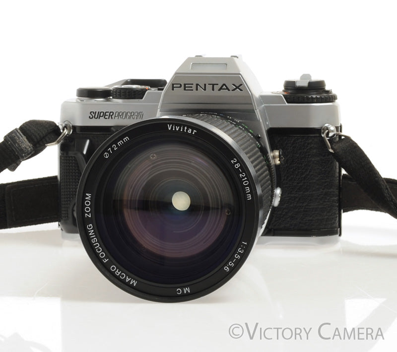 Pentax Super Program 35mm Film Camera w/ 28-210mm Zoom Lens -New Seals- [EX+] - Victory Camera