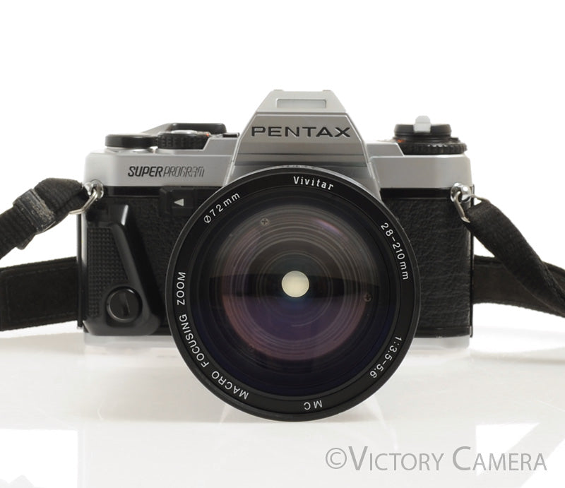 Pentax Super Program 35mm Film Camera w/ 28-210mm Zoom Lens -New Seals- [EX+] - Victory Camera