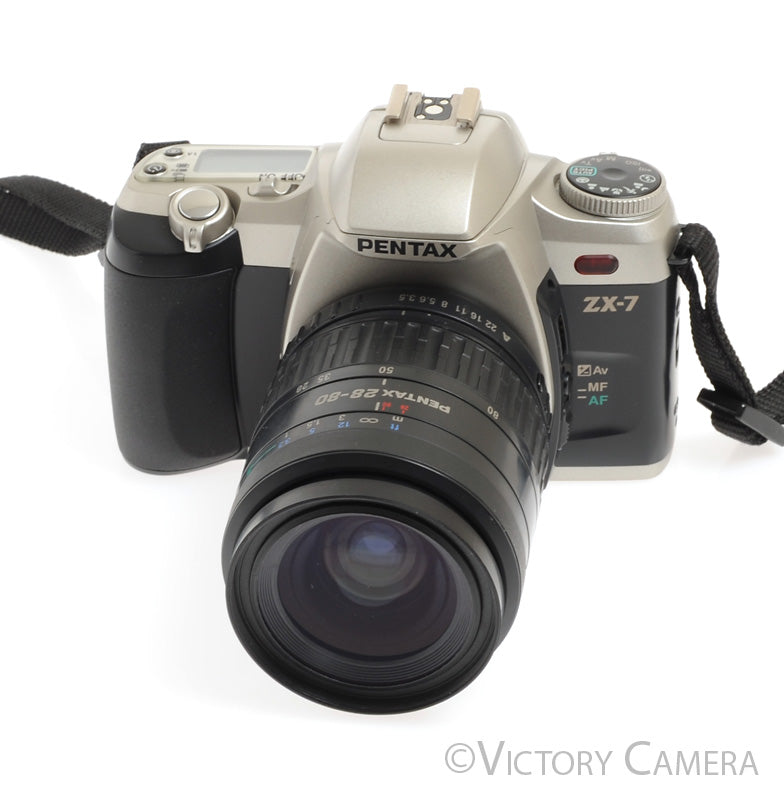 Pentax ZX-7 Autofocus 35mm Film Camera w/ 28-80mm Zoom Lens -Clean- - Victory Camera